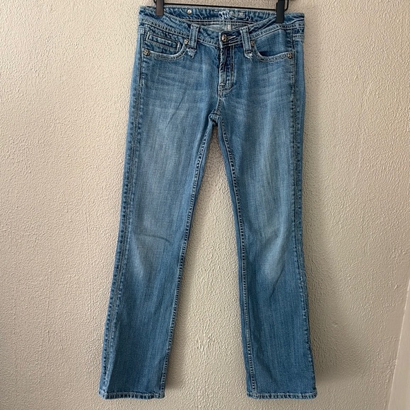 Women’s Miss Me Jeans Blue Bootcut 30 Low Rise Denim Color Sonoma - Picture 1 of 11